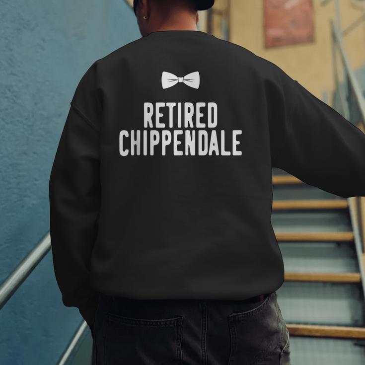 Men Dad Bod Joke Ex Male Dancer Humor Retired Chippendale Men's Sweatshirt Back Print Men Dad Bod Joke Ex Male Dancer Humor Retired Chippendale Men's Sweatshirt Back Print