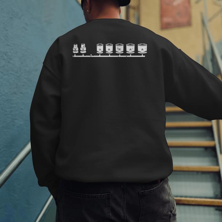 Missing 10mm Socket Car Auto Mechanic Garage Men Dad Men's Sweatshirt Back Print