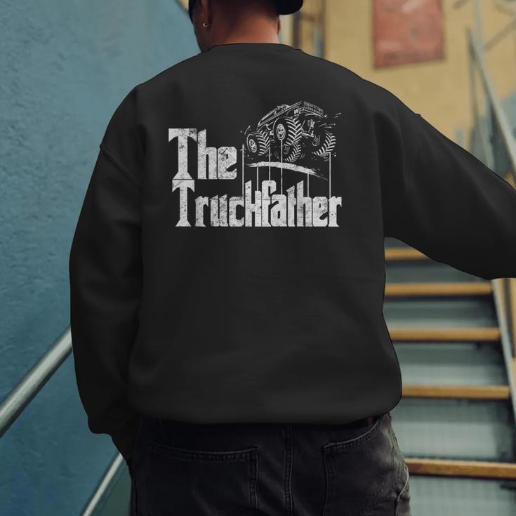 Monster Truck Jam Truckfather Dad Father UTE Pickup Men's Sweatshirt Back Print
