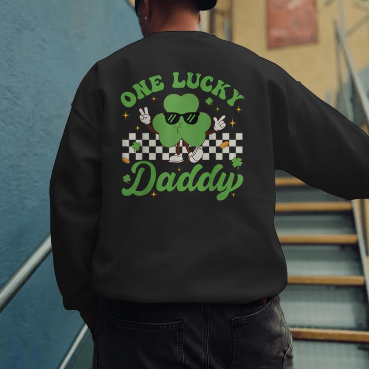 One Lucky Daddy St Patricks Day Dad Father Men's Sweatshirt Back Print One Lucky Daddy St Patricks Day Dad Father Men's Sweatshirt Back Print