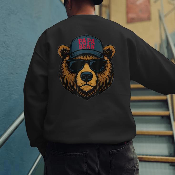 Papa Bear Father's Day Great Dad Joke Men's Sweatshirt Back Print Papa Bear Father's Day Great Dad Joke Men's Sweatshirt Back Print