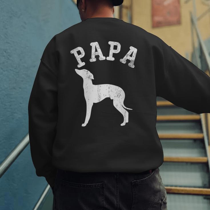 Papa ITALIAN GREYHOUND For Dad Men's Sweatshirt Back Print