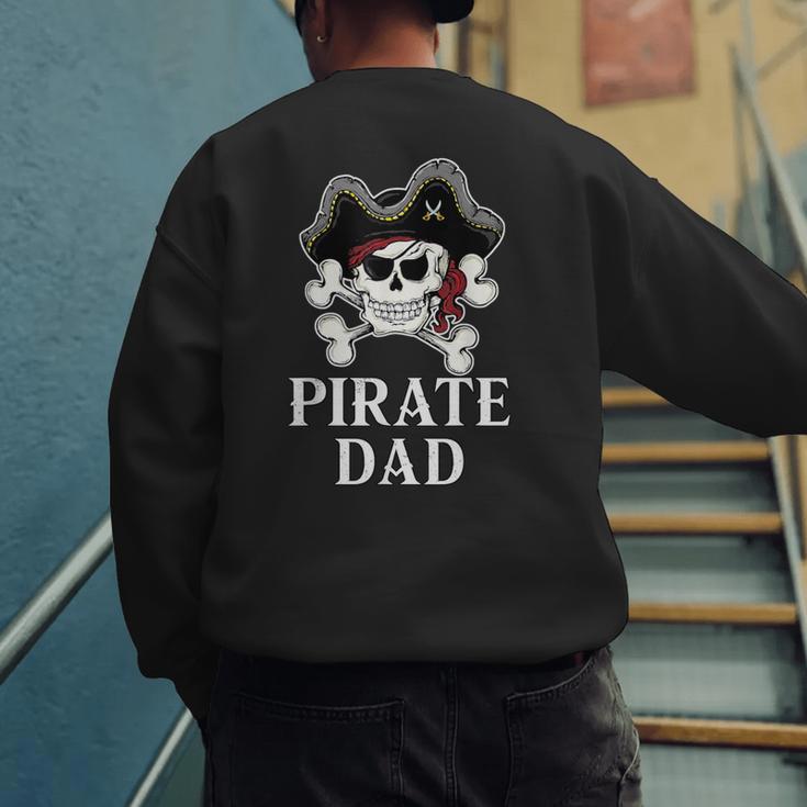 Pirate Father Pirate Dad Halloween Men's Sweatshirt Back Print