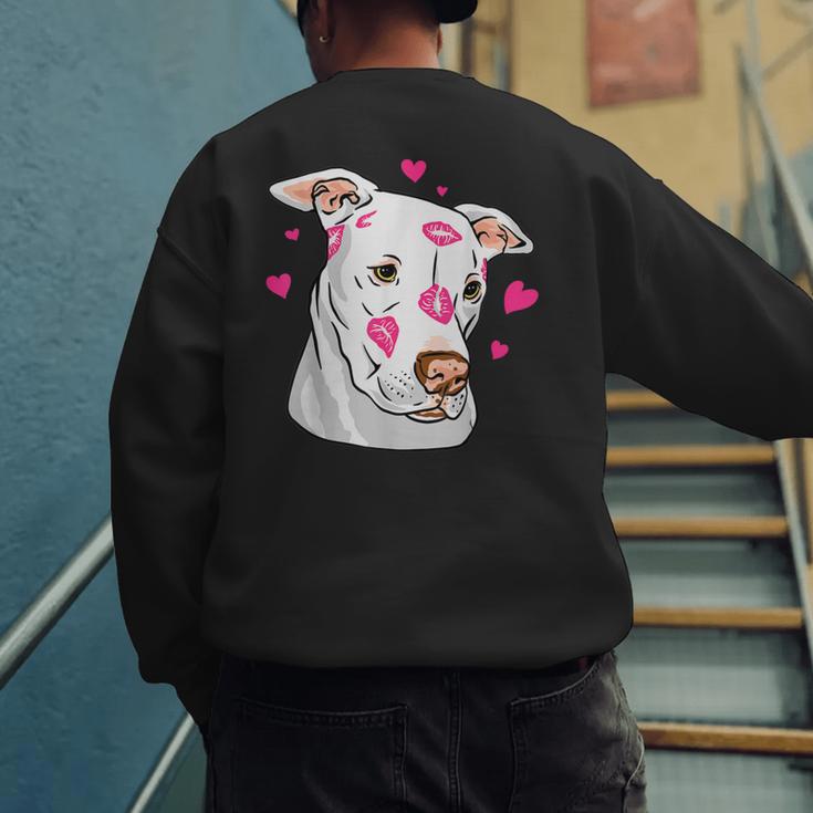 Pitbull Love Pitbull Moms Dads Men's Sweatshirt Back Print