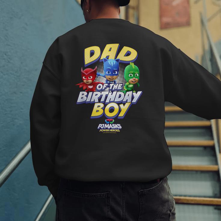 PJ Masks Group Shot Dad Of The Birthday Boy Logo Men's Sweatshirt Back Print