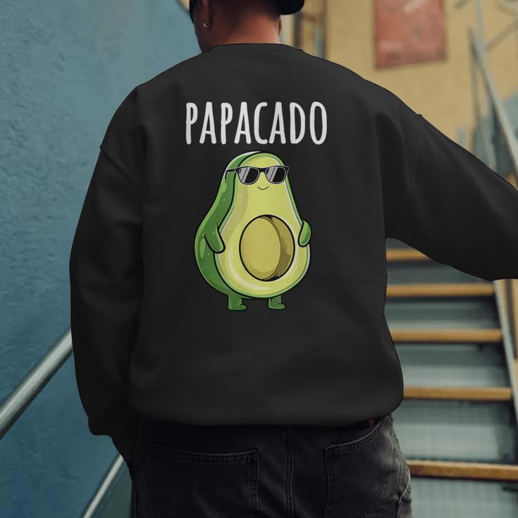 Pregnancy Announcement Shirts Men Dad Papacado Men's Sweatshirt Back Print