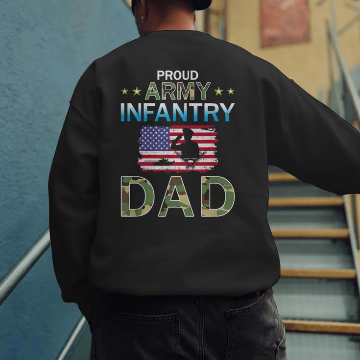 Proud Army Dad-Army Infantry Dad Camouflage Graphics Army Men's Sweatshirt Back Print