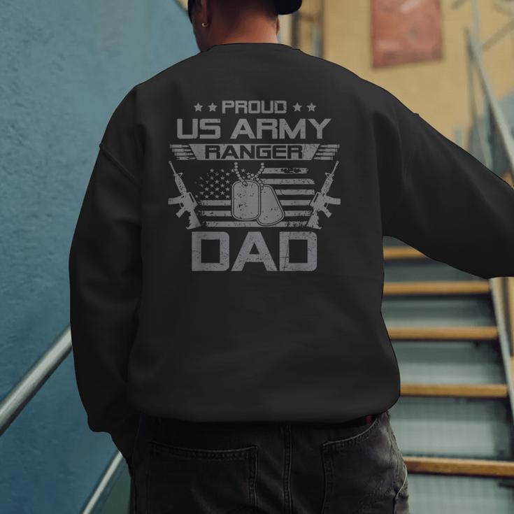 Proud US Army Ranger Dad Flag American USA Military Men's Sweatshirt Back Print Proud US Army Ranger Dad Flag American USA Military Men's Sweatshirt Back Print