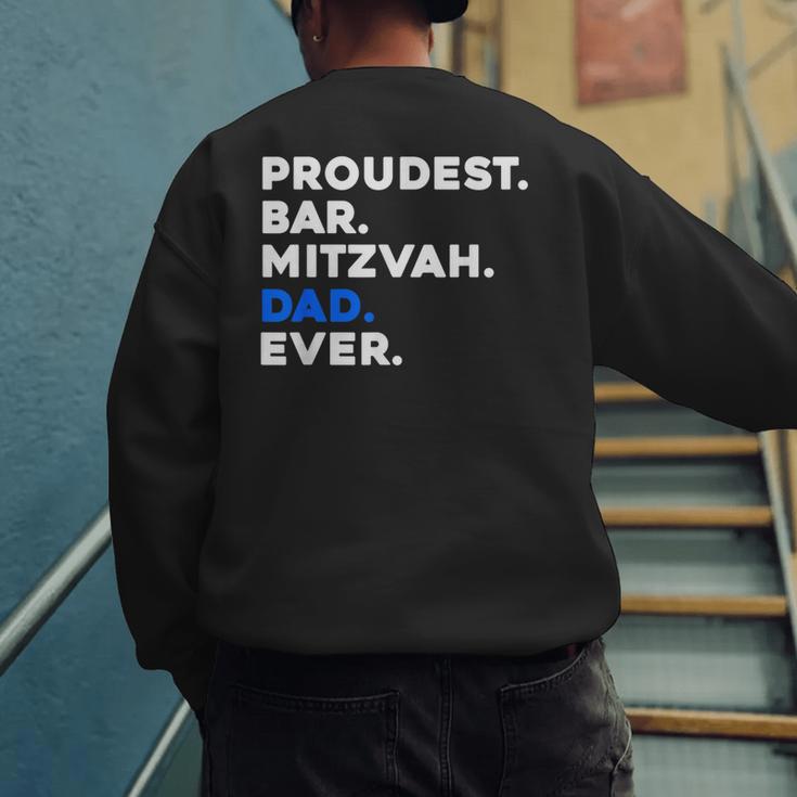 PROUDEST BAR MITZVAH DAD EVER Jewish BOY Celebration Men's Sweatshirt Back Print