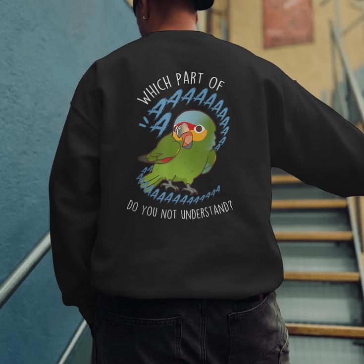 Red-Lored Amazon Parrot Aaaa Cute Pet Bird Mom Dad Men's Sweatshirt Back Print Red-Lored Amazon Parrot Aaaa Cute Pet Bird Mom Dad Men's Sweatshirt Back Print