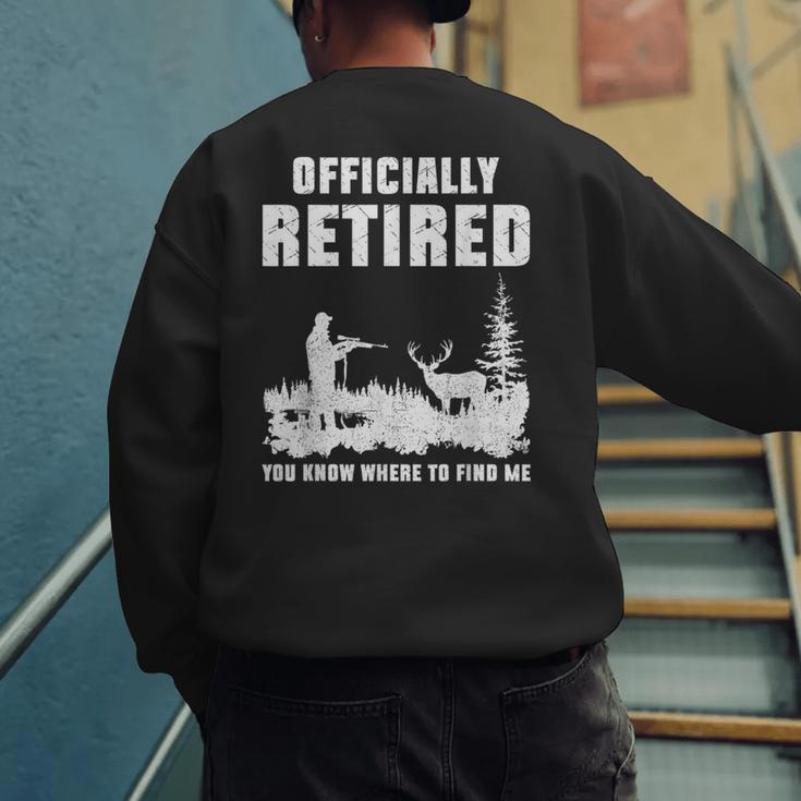 Retirement 2025 Retire Deer Hunting Retired For Dad Men's Sweatshirt Back Print Retirement 2025 Retire Deer Hunting Retired For Dad Men's Sweatshirt Back Print