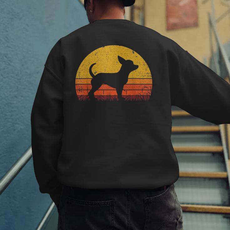 Retro Chihuahua Men Women Dog Mom Dad Chihuahua Men's Sweatshirt Back Print Retro Chihuahua Men Women Dog Mom Dad Chihuahua Men's Sweatshirt Back Print