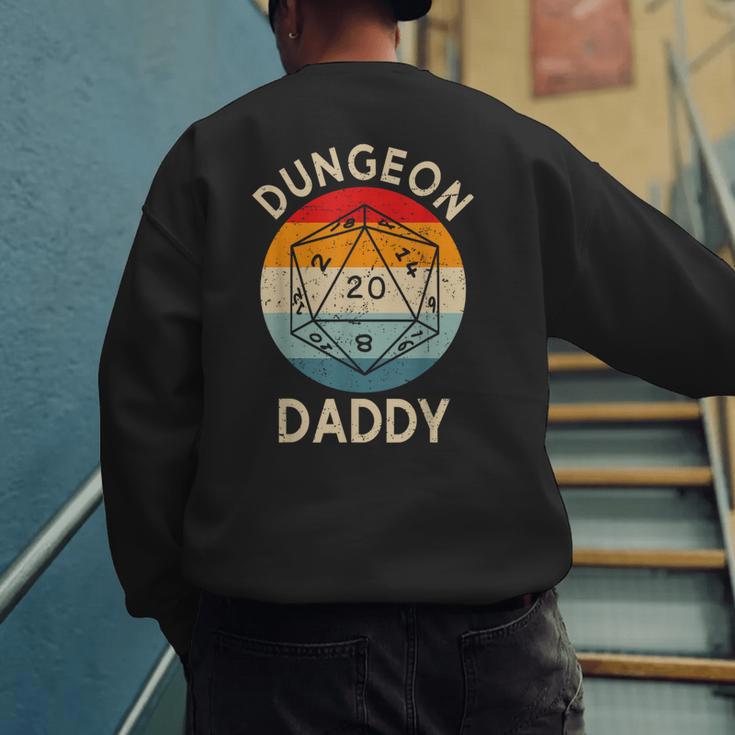 Retro Dungeon Daddy Fathers Day Men's Sweatshirt Back Print