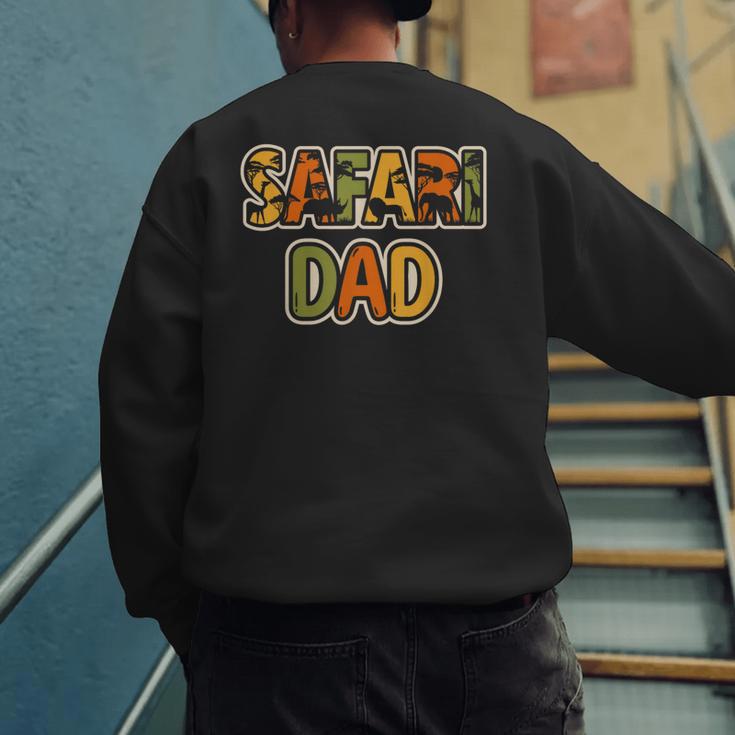 Safari Dad Safari Outfit Safari Costume Cute African Safari Men's Sweatshirt Back Print