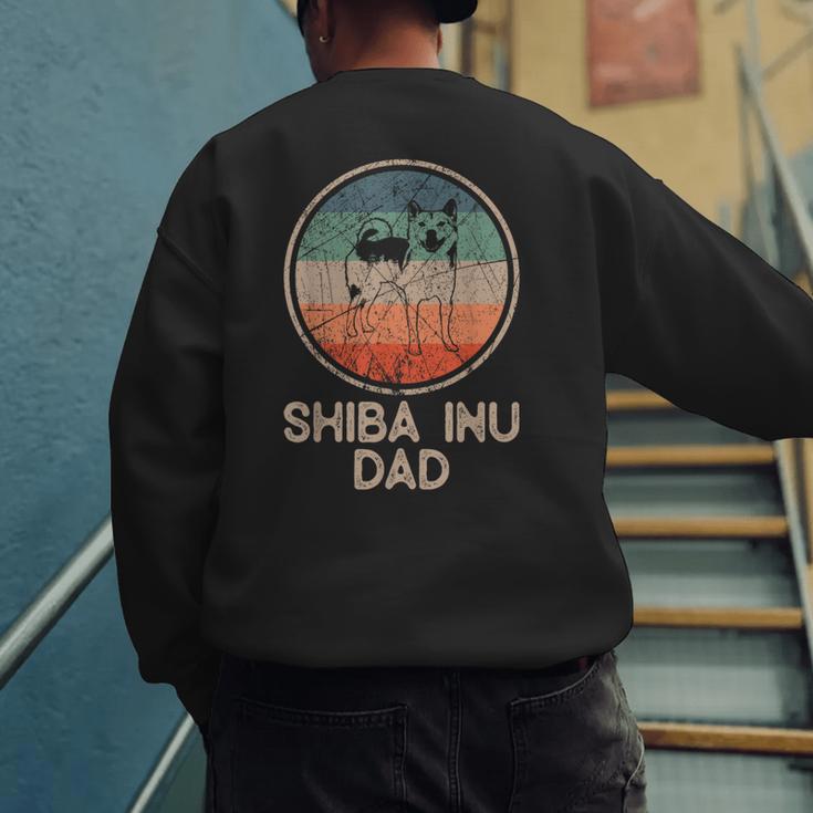 Shiba Inu Dog Vintage Shiba Inu Dad Men Women Men's Sweatshirt Back Print