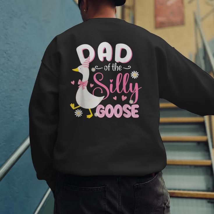 Silly Dad Goose Dad 1st Birthday Family Matching Party Men's Sweatshirt Back Print