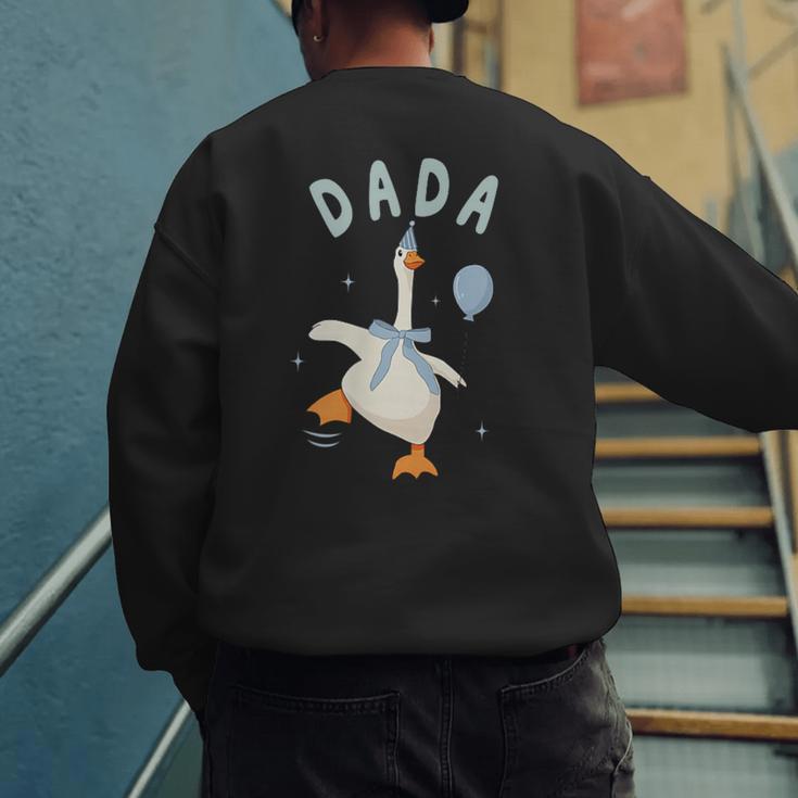 Silly Dada Silly Goose Mom Birthday Family Matching Party Men's Sweatshirt Back Print