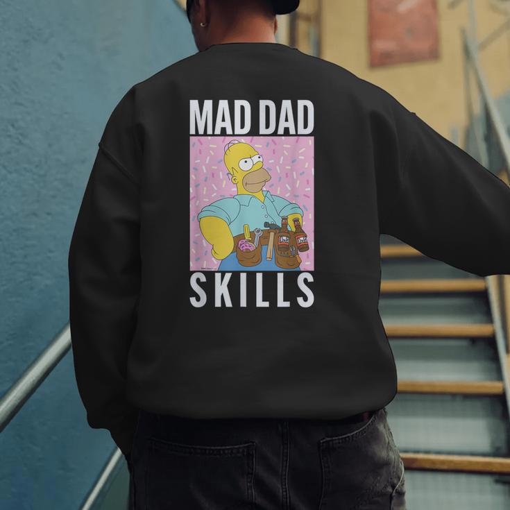 The Simpsons Father's Day Mad Dad Skills Homer Poster Men's Sweatshirt Back Print