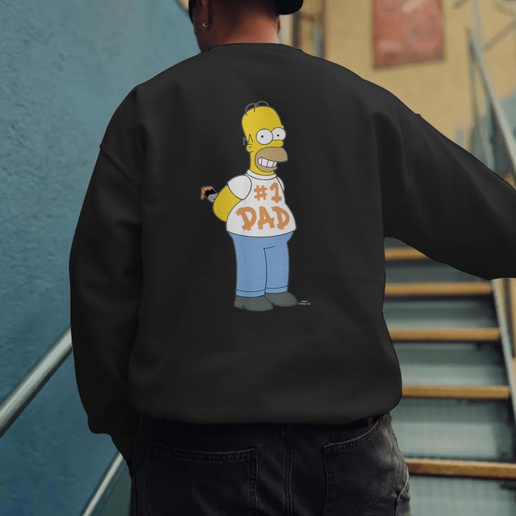 The Simpsons Homer Number 1 Dad Father's Day V2 Men's Sweatshirt Back Print