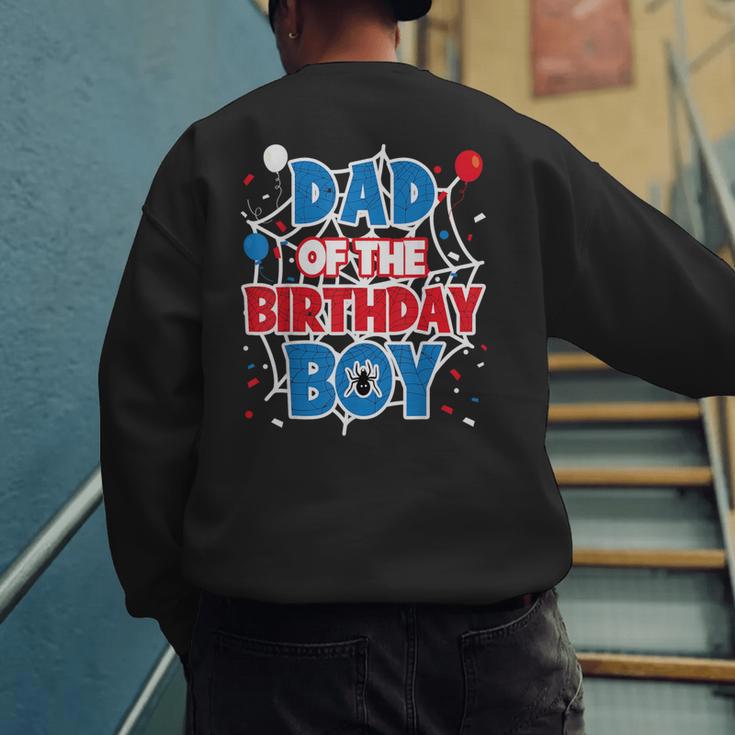 Spider Web Dad Of The Birthday Boy Men's Sweatshirt Back Print