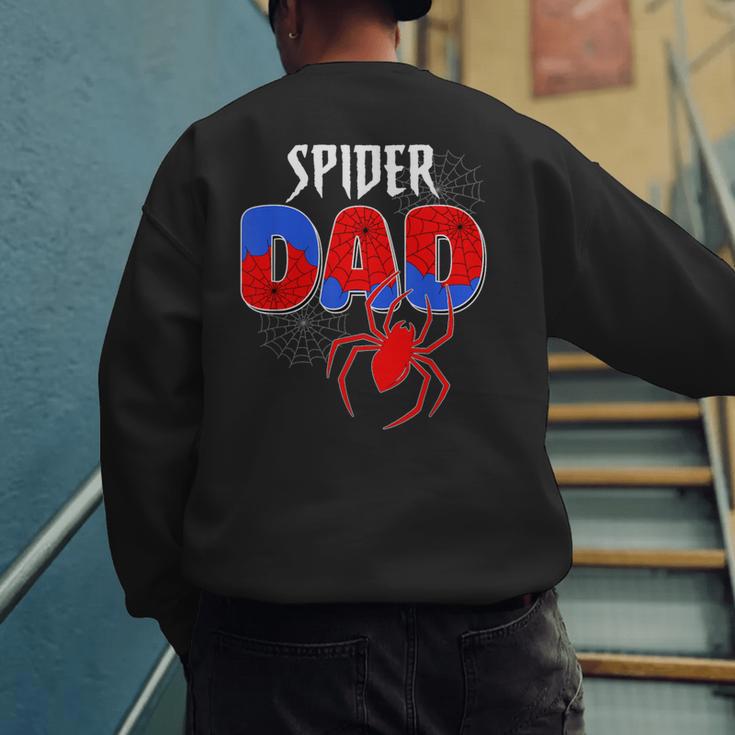 Spiders Dad Matching Family Birthday Father's Day Men's Sweatshirt Back Print