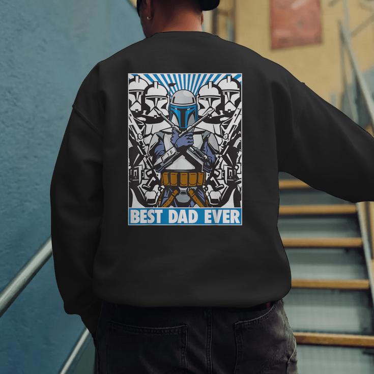 Star Wars Father's Day Jango Fett Best Dad Ever Men's Sweatshirt Back Print