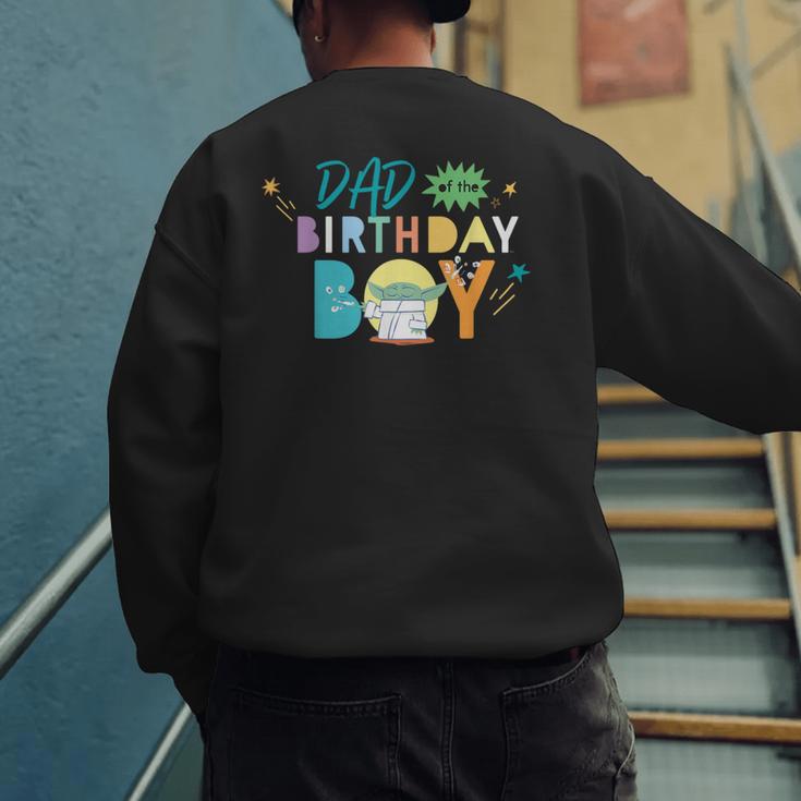 Star Wars Grogu Mandalorian Toon Dad Of The Birthday Boy Men's Sweatshirt Back Print