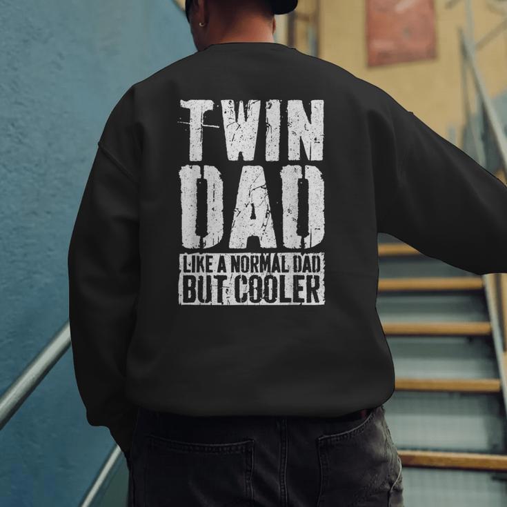 Twin Dad Shirt Men Dad Of Twins Fathers Day Men's Sweatshirt Back Print