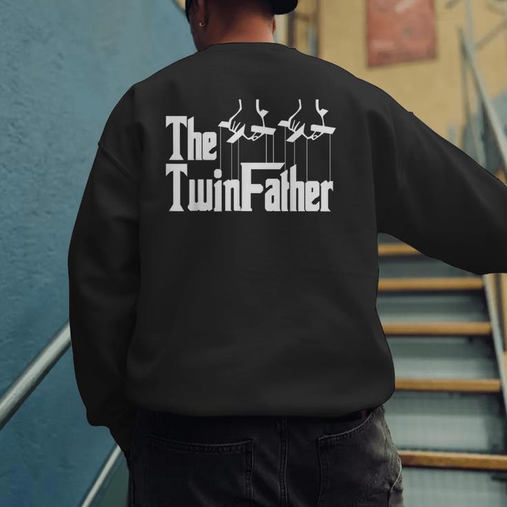 The TwinFather Father Of Twins Dad Fathers Day Men's Sweatshirt Back Print