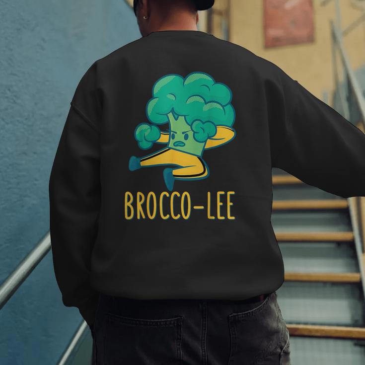 Vegetable Word Game Dad Joke Brocco-Lee Broccoli Men's Sweatshirt Back Print
