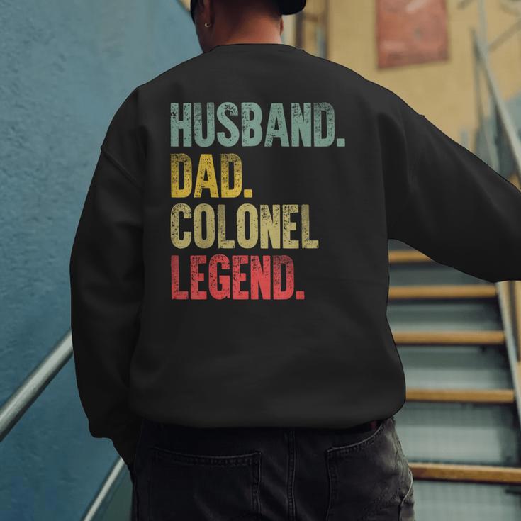 Vintage Husband Dad Colonel Legend Retro T-Shirt Men's Sweatshirt Back Print