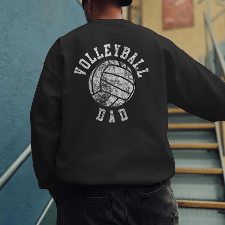 Vintage Volleyball Dad Men's Sweatshirt Back Print