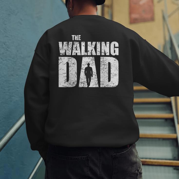 The Walking Dad Father Man Dead Retro Vintage Men Fun Men's Sweatshirt Back Print