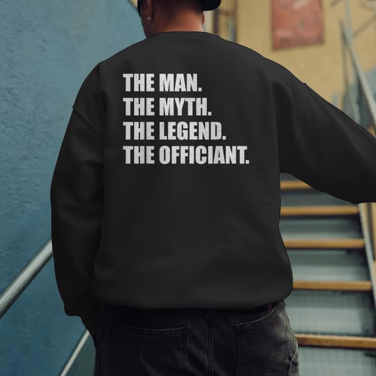 Wedding Officiant Art For Men Dad Ordained Minister Men's Sweatshirt Back Print
