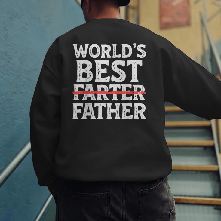 World's Best Father Farter Dad Daddy Papa Joke Men's Sweatshirt Back Print