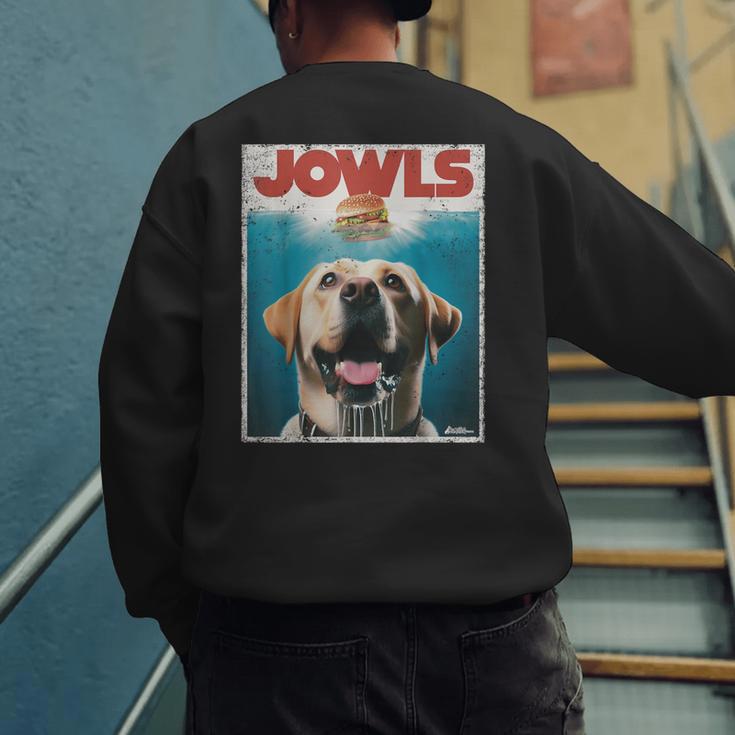 Yellow Lab Jowls Top Labrador Retriever Dog Mom Dad Men's Sweatshirt Back Print