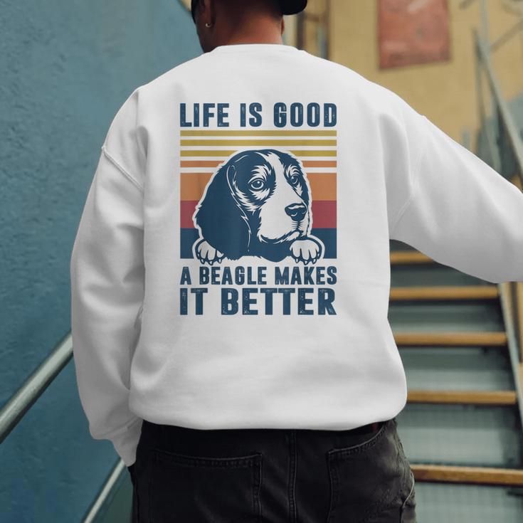 Beagle For Men Women Beagle Dog Mom Dad Beagle Men's Sweatshirt Back Print