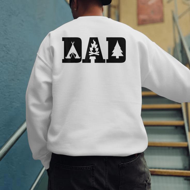 Camping Dad Father's Day Outdoor Bushcraft Camper Men's Sweatshirt Back Print