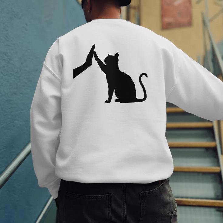 Cat Lover Cat Mom Cat Dad Men Women & Kids Cute Cat Men's Sweatshirt Back Print