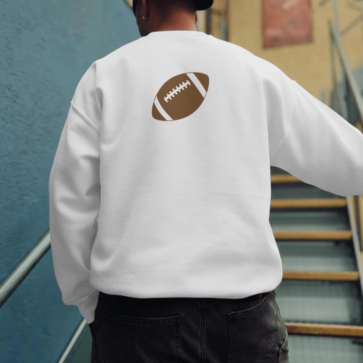 Dad Of The Birthday Boy Football Lover First Birthday Party Men's Sweatshirt Back Print