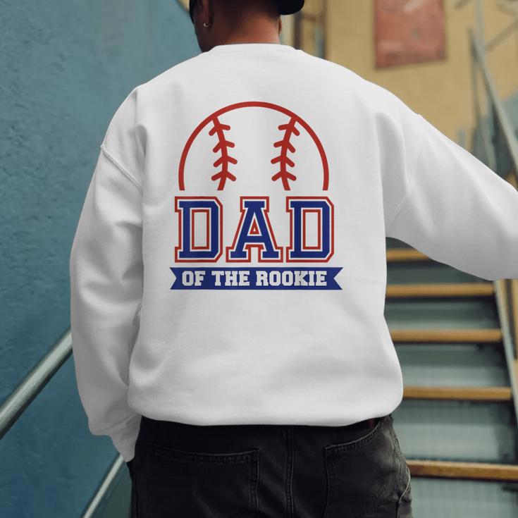 Dad Of Rookie 1st Birthday Baseball Theme Matching Party Men's Sweatshirt Back Print Dad Of Rookie 1st Birthday Baseball Theme Matching Party Men's Sweatshirt Back Print