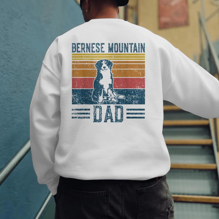 Dog Berner Dad Vintage Bernese Mountain Dad Men's Sweatshirt Back Print