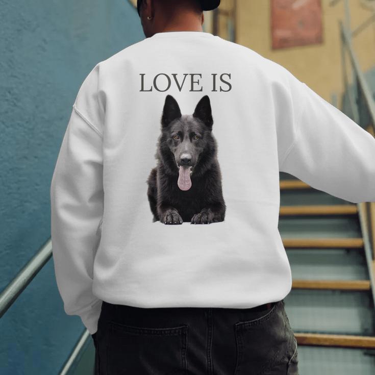 German Shepherd Shirt Shepard TShirt Dog Mom Dad Love Men's Sweatshirt Back Print