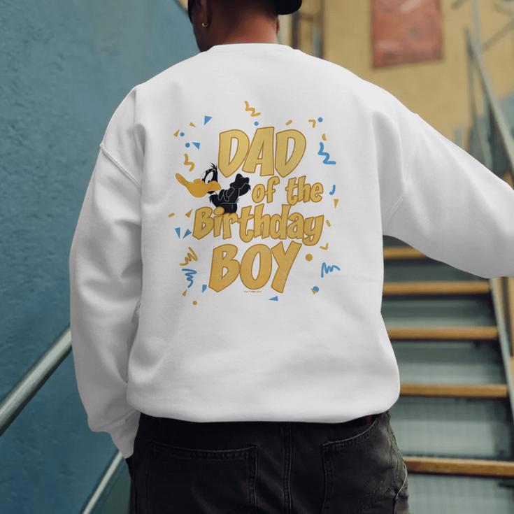 Looney Tunes Birthday Daffy Duck Dad Of The Birthday Boy Men's Sweatshirt Back Print