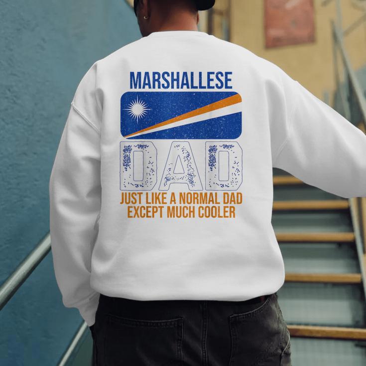Marshallese Dad Marshall Islands Flag For Father's Day Men's Sweatshirt Back Print