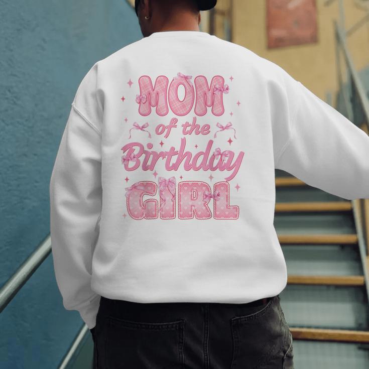 Mom And Dad Of The Birthday Girl Coquette Family Matching Men's Sweatshirt Back Print
