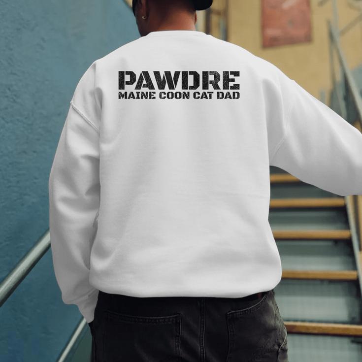 PAWDRE Maine Coon Cat Dad Feline Father Cat Dad Men's Sweatshirt Back Print