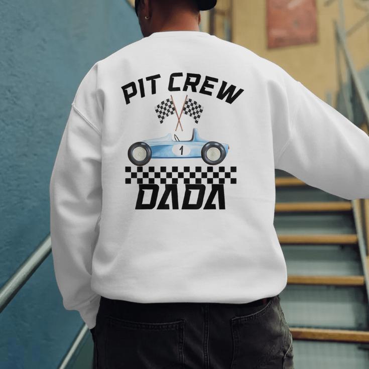 Race Car Racing Family Dada Pit Crew Birthday Party Men's Sweatshirt Back Print Race Car Racing Family Dada Pit Crew Birthday Party Men's Sweatshirt Back Print