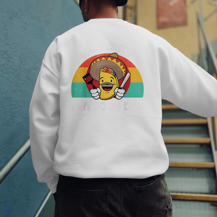 Taco Bout Awesome Dad Cinco De Mayo Mexican Men Men's Sweatshirt Back Print Taco Bout Awesome Dad Cinco De Mayo Mexican Men Men's Sweatshirt Back Print