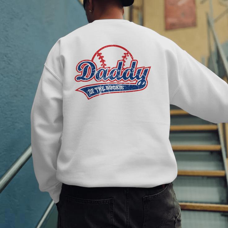 Vintage Baseball Daddy Of The Rookie Men's Sweatshirt Back Print Vintage Baseball Daddy Of The Rookie Men's Sweatshirt Back Print